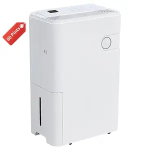 80 Pint Dehumidifier for Home, 5,500 Sq Ft Whole House Dehumidifier with Drain Hose, Quiet Basement Dehumidifier with Humidity Ring, 1.32 Gallon Tank