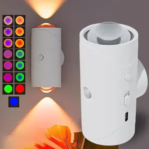 Smart Motion Sensor Wall Light, Color Changing Neon LED Night Lamp, Modern Mood Lighting, USB Type-C Rechargeable, Long Battery Life, Magnetic Mounting