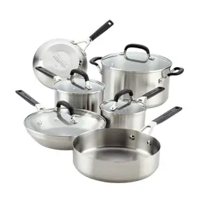 KitchenAid Stainless Steel 10pc. Stainless Steel Cookware Set