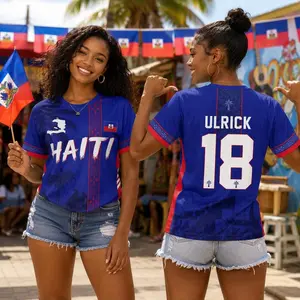 Personalized Haiti Soccer Jersey, Custom Name Number Haiti Jersey Adult Youth, Haitian Football Shirt Fan Gift