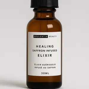 Healing Saffron Infused Elixir for All Skin Types, Hydrating Rejuvenating Saffron Elixir