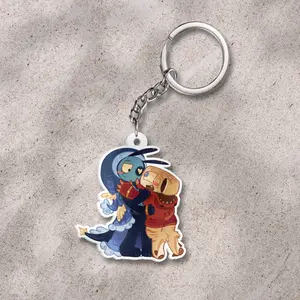 Moonshelly dandy's world keychain: shelly and astro, astrodandysworld, shellydandysworld ver2