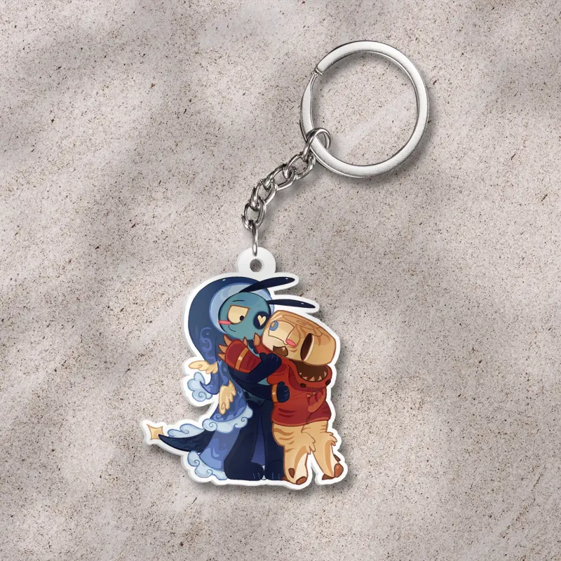 Moonshelly dandy's world keychain: shelly and astro, astrodandysworld, shellydandysworld ver2