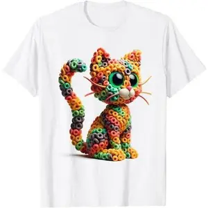 Cat made entirely out Fruit Loops T-Shirt