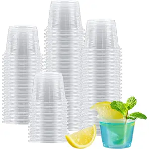 1000 Count-1oz Mini Disposable Plastic Shot Glasses Perfect Container for Jello Shots Condiments Tasting Sauce Dipping Samples