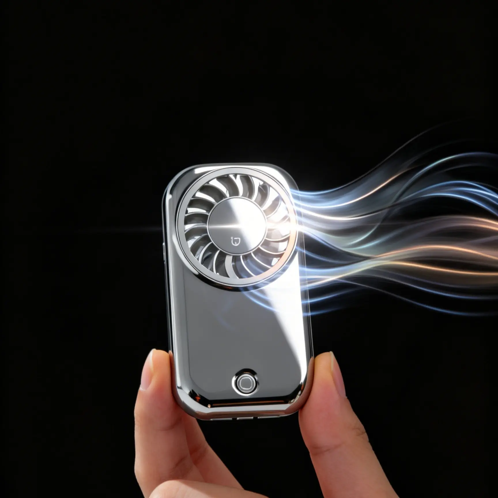 Mini Fan 11000 Rpm, Cordless Handheld Fan, Powerful 5-Speed Portable Personal Fan, USB Rechargeable Turbo Pocket Fan, Travel Office Gym, Silver Color
