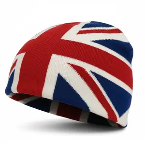 Union Jack Beanie – Soft Knit Hat with UK Flag Design