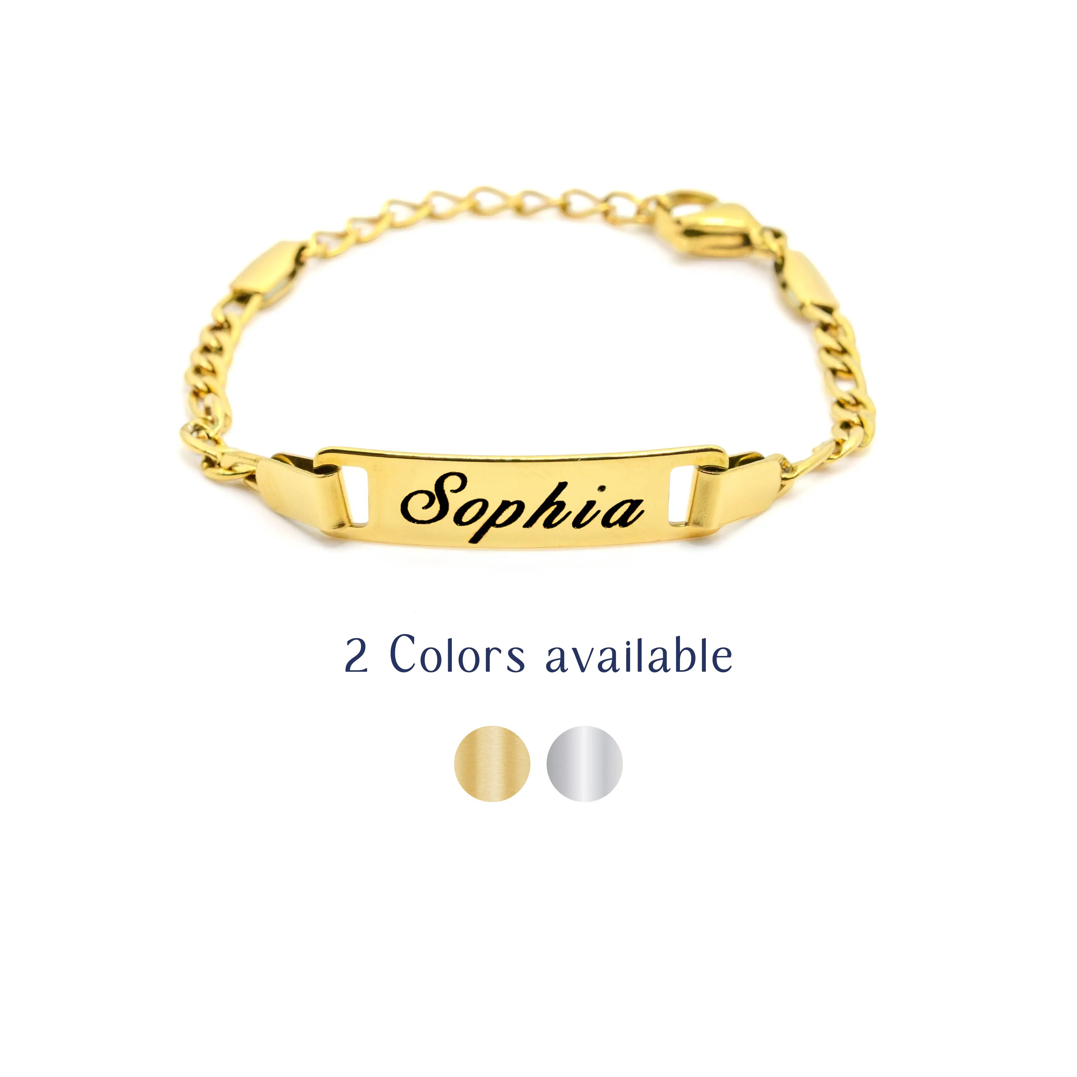 ENGRAVIA Kids Bracelet Engraved Name or Custom Message