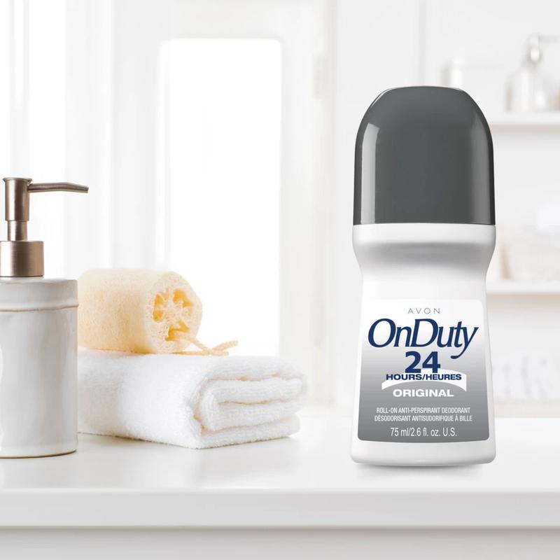 Avon On Duty Original 24H Roll-On Antiperspirant Deodorant 2.6 fl oz - Pack of 6 Long-Lasting Odor Protection