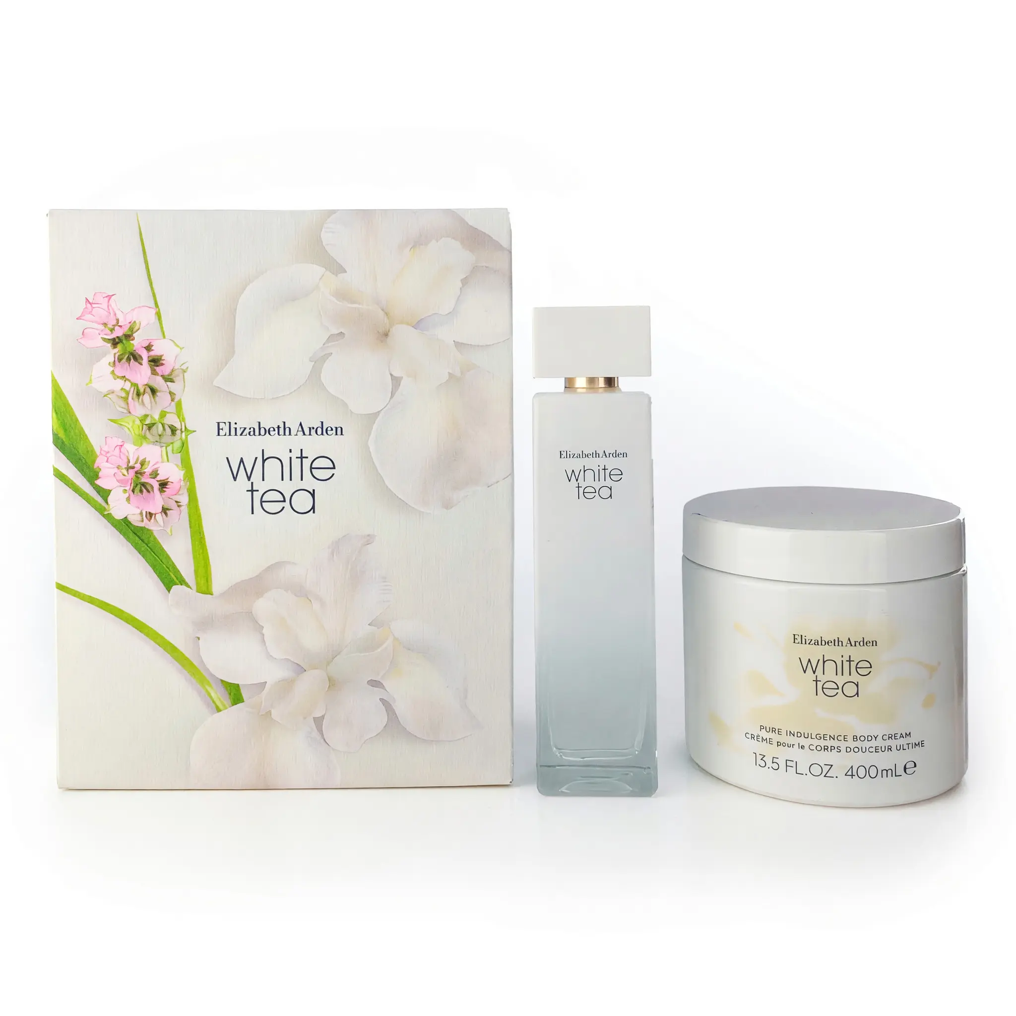 Women's 2-Piece White Tea Fragrance Gift Set by Elizabeth Arden - Light, Floral Scent with Cream Accent