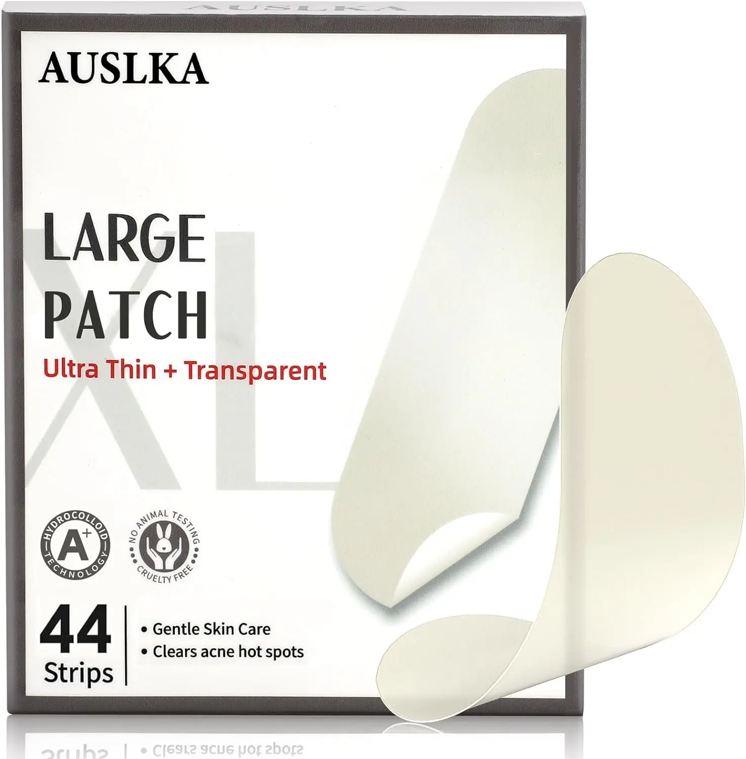 AUSLKA Blemishes Patches - 44 Strips, Hydrocolloid Dots - Large Blemishes Patch - Blemishes Stickers - Zit Breakouts - Suitable for Larger Area Outbreaks