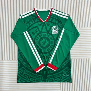 2526 World Cup Mexico Home Green Retro Long-Sleeve Football Jersey