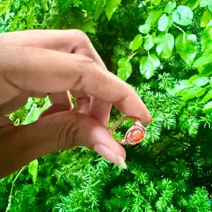 Copper Wire Carnelian Ring