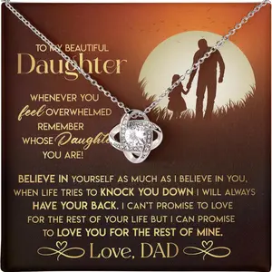 To My Daughter Necklace from Dad Gift, Daughter Gifts From Dad, Father to Daughter Necklace Gift, Daughter Necklace From Dad, Birthday Gifts For Daughter From Dad, Father to Daughter Necklace, Graduation Valentines Ideas Gifts Necklace for Daughter