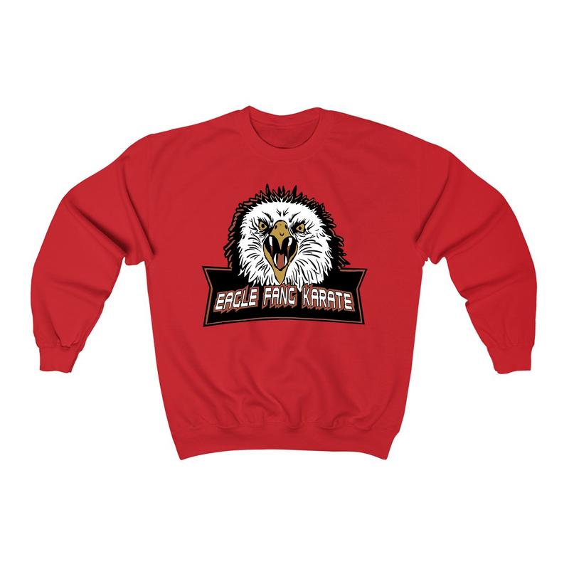 Eagle Fang Cobra Kai Karate  Logo Men's Red Grey Black Sweatshirt
