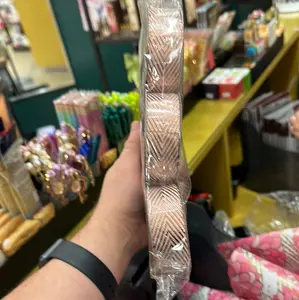 Rose Gold Chevron Twill Ribbon