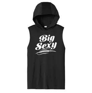 BIG SEXY (White) - Hooded Muscle Tee