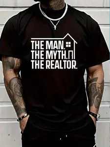 100% Cotton Funny Real Estate Design For Realtor Men Real Estate Agent T-Shirt Women's Men's Graphic Tee Crew Neck summer vacation Tops