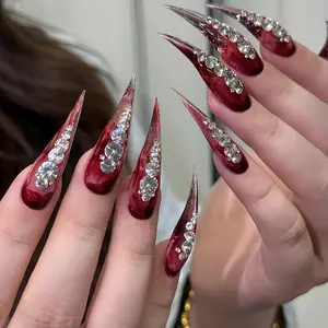 10Pcs Handmade Short Kitty Claw Press On Nails, Cute Cat Acrylic Fake Nails in Multiple Colors, Edgy Alt Soft Goth Style, Salon Grade Reusable Nail Art for Cosplay & Daily Wear for Women