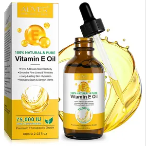 ALIVER 60ml Vitamin E Oil, a skincare essential oil that moisturizes and hydrates dry skin, suitable for facial and body care, combine with your favorite moisturizer for soft, radiant, Smooth skin, Skin Repair