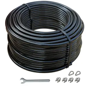 Pulley Cable for DIY Home Gym, Replacement Cable for Pulley Cable Machine, Wire Rope Length 65.6/98.4 Ft for Weight Lift Pulley System ，Steel Cable Thick 5mm TPU Coated