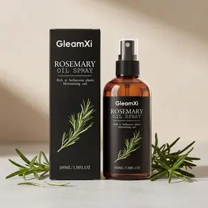 Gleamxi Rosemary Hydrating Hair Spray, Smooth and Voluminous Leave-In Conditioner, Moisturizing Natural Hair Care for Shiny Locks, Nourish Dry Hair