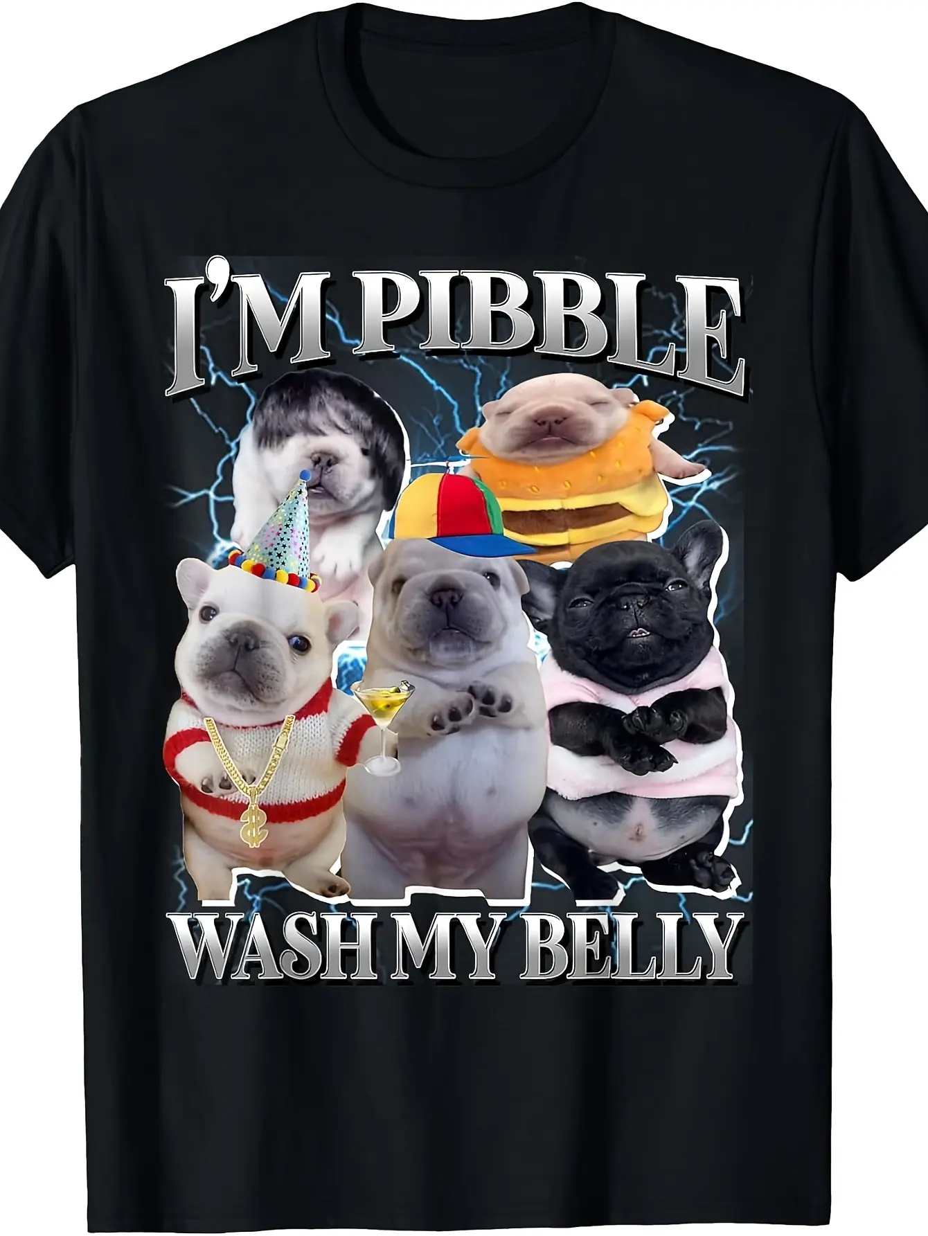 Funny Pibble Dog Meme Brainrot Wash My Belly T Shi unisex soft cotton short sleeve t shirt, vintage graphic casual tee for men women teens, perfect birthday holiday gift for camping travel gym daily street casual wear