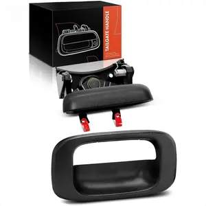 A-Premium - Tailgate Handle & Bezel Assembly - Compatible with 1999 2000 2001 2002 2003 2004 2005 2006 2007 Chevy Silverado GMC Sierra 1500 2500 3500 -# 15997911, 15228539, 15228540, 15228541 Car Holder Replacement Vehiclegift