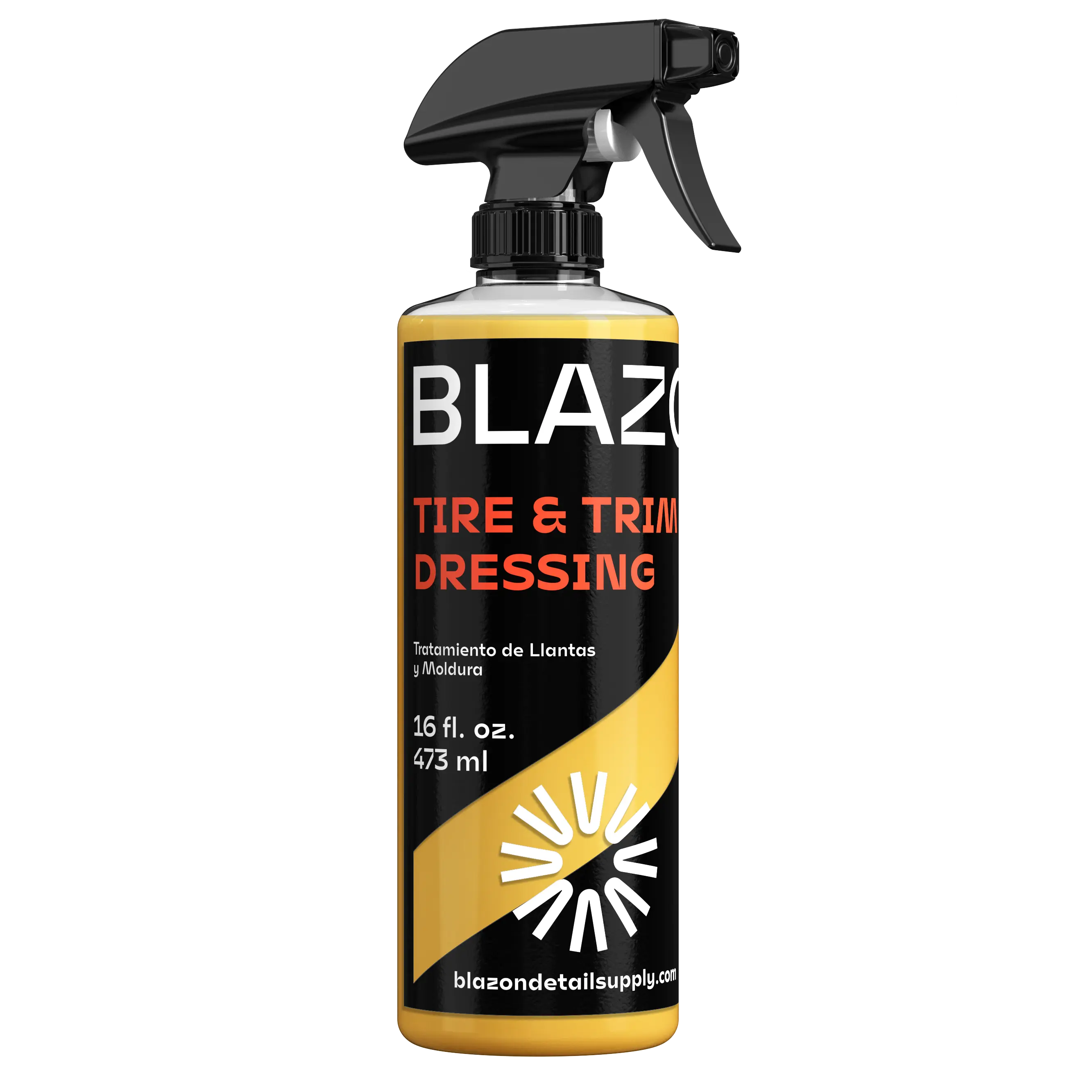 Tire & Trim Dressing Spray– High Shine Wet Look for Tires & Trim– Long-Lasting Glossy Finish, No-Sling, UV Protection to Prevent Fading, Minimal Cure Time, Easy to Apply- 16 Fl Oz