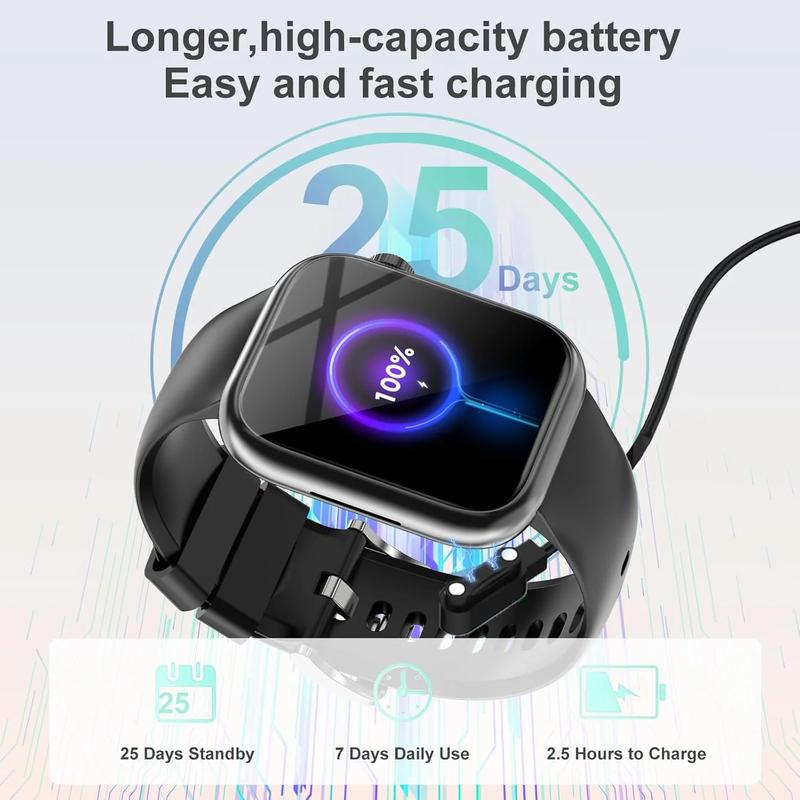 Fruit Intelligence Smart Watch Answer/Make a Call Bluetooth Smart Watch for IOS Android Men'S and Women'S Watch Black Fruit intelligence