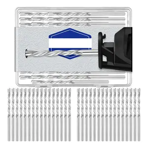 QYKF 50 Pcs 1/8 Inch Spiral Saw Tip Drywall Cutting Bits, Guide Point Drill Tools for Woodworking & Drywall Projects