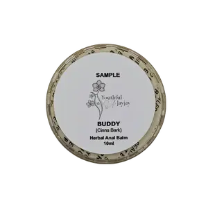 BUDDY: Organic Herbal Anal Balm, Antbacterial, Cinna Bark- For Him, Sample 10ml