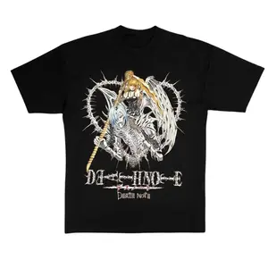 Y2K Death Note Anime Misa Rem Graphic Black Tee