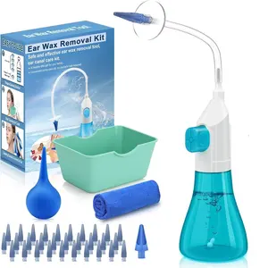 Portable Home Ear Cleaning Kit, Manual Earwax Removal Tool Set, Adult & Child Ear Care System, Easy-To-Use Ear Cleaner Accessories, Earwax Remover Tool, Ear Irrigation Kit
