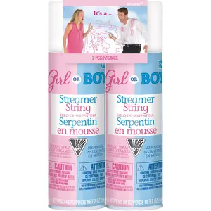 Girl Gender Reveal Streamer String - 2 Pack