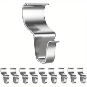 5/10pcs Heavy Duty Porch Siding Hooks - Non-Perforated Vinyl Hooks for Hanging, Stainless Steel Ornament Hanging Hooks - Creative S-Shaped Hooks for Concealing Wall Joints