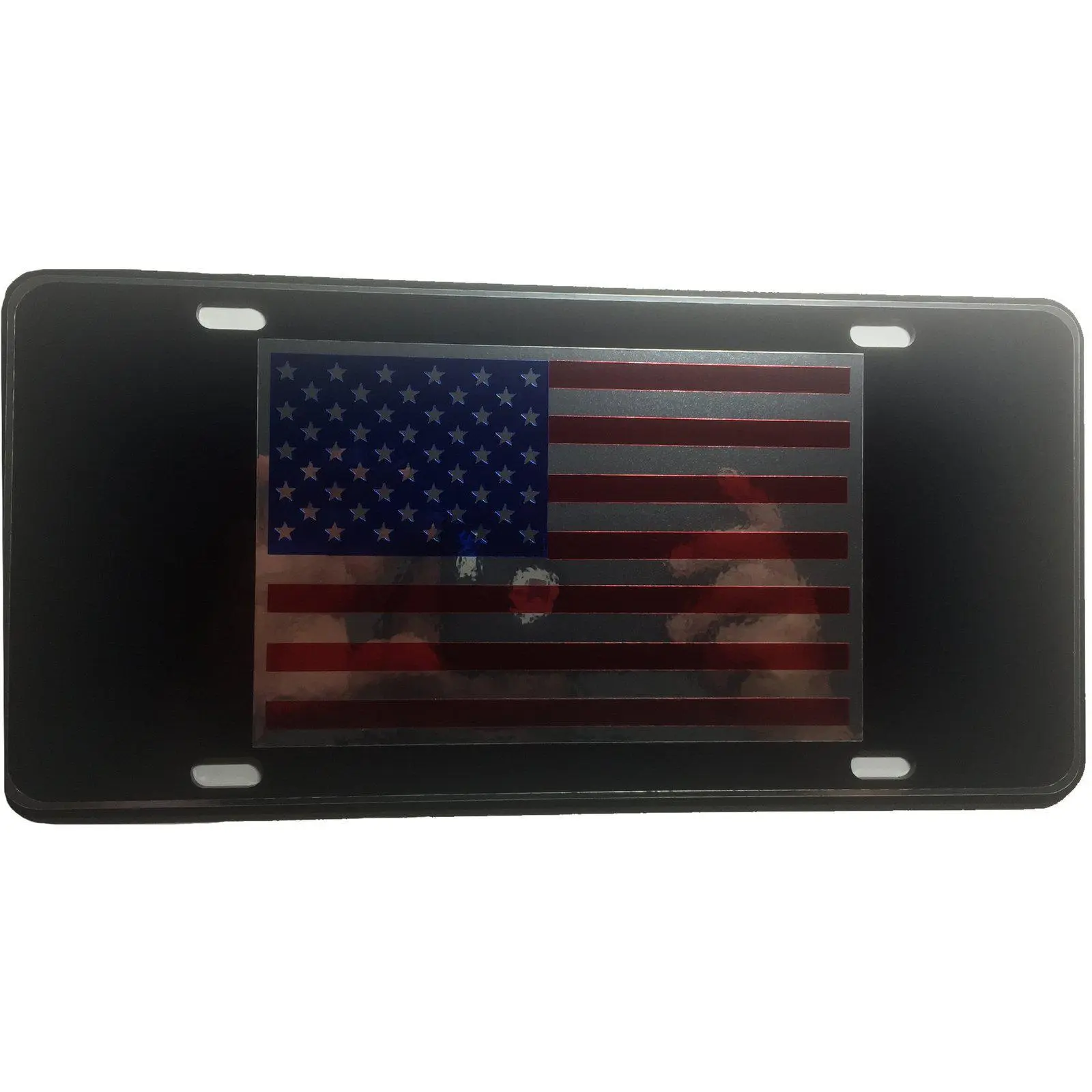 CustoMonsterDesigns US American Flag Heavy Duty Aluminum License Plate S5