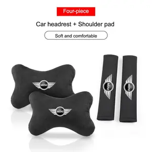 Bmw Mini Cooper Car Seat Neck Pillow, Headrest & Seatbelt Shoulder Safety Pad, R55/r56/r60/f54/f55/f56/f60 Accessories
