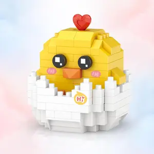 Chicken Design Building Block (150pcs/set), Cute Fun Chicken Animal Micro Particle Assembly Building Block, Micro Particle DIY Birthday Gift Decoration Puzzle Toy, Stem Building Blocks