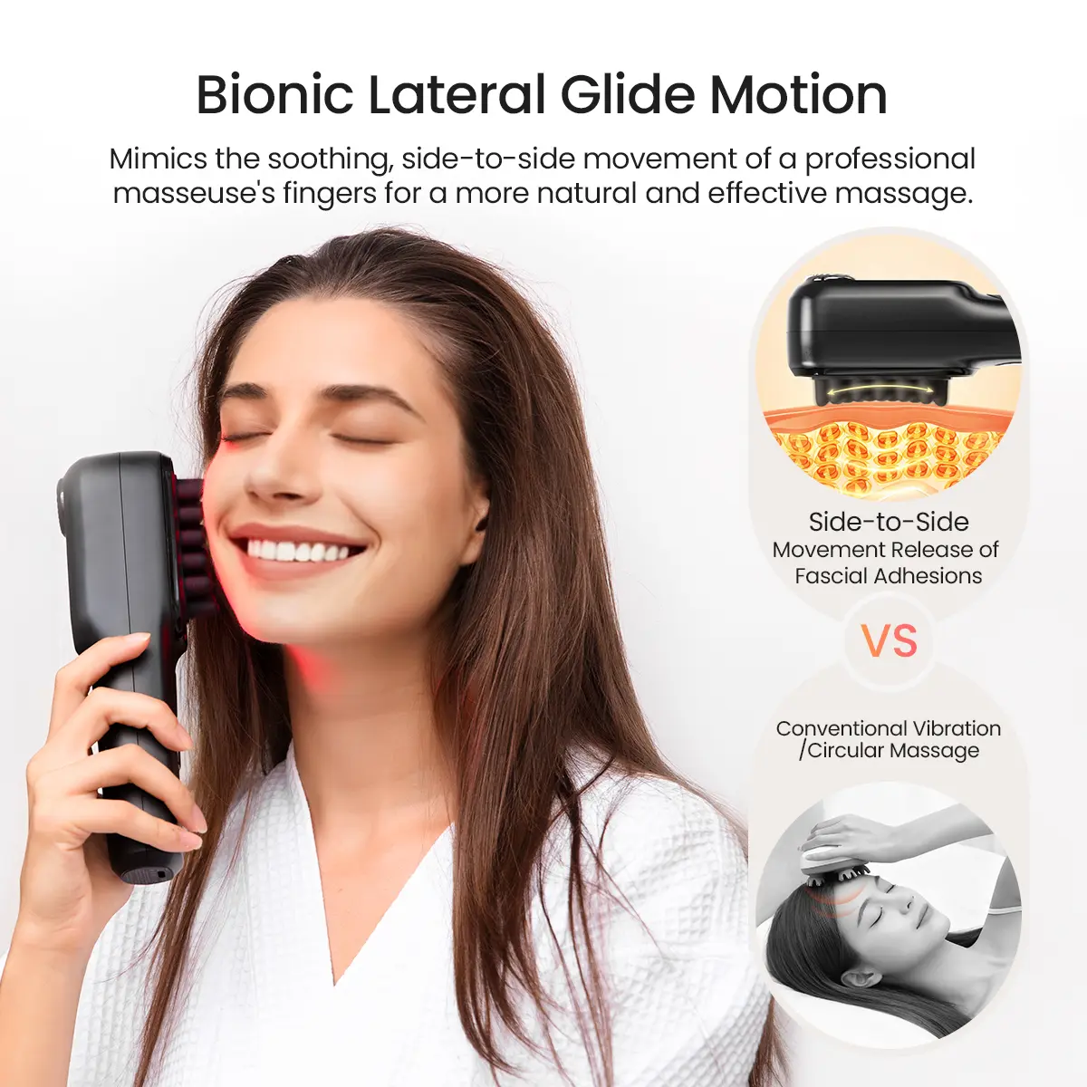 head massager with vibration Vibrating Head Massager, 3 Vibration Modes Electric Head Scalp Massager for  Hair Growth Stress Relax, Portable Cordless Silicone H main image 0