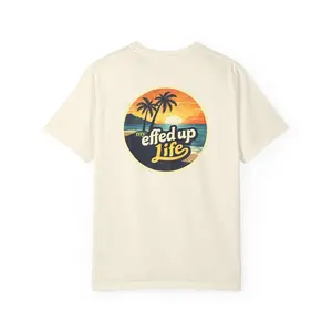 my effed up life - Sunset Palm Tree Graphic T-Shirt