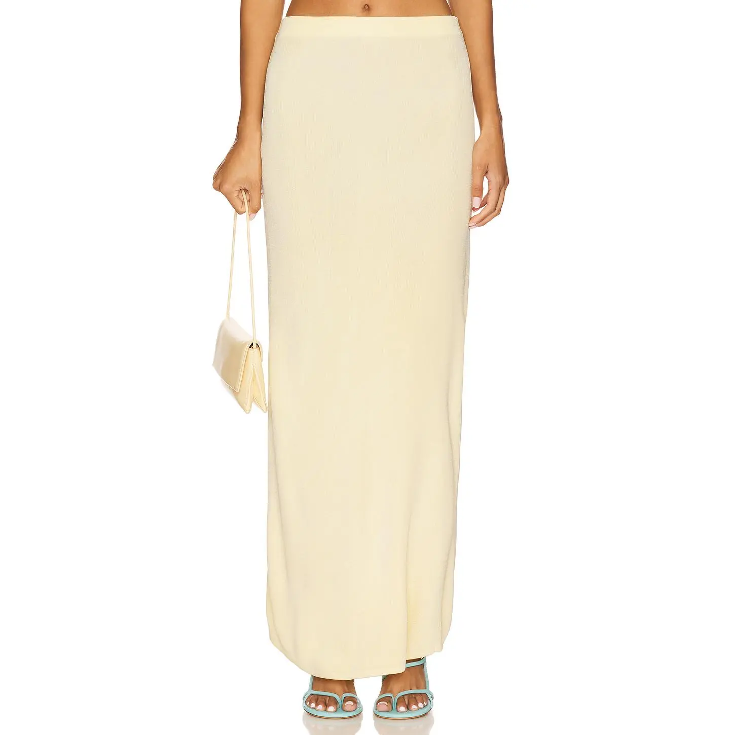 Lovers and Friends Elsy Maxi Skirt in Pale Yellow