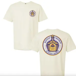 Sippin’ Crown & Goin’ Down T-Shirt – Crown Bottle Graphic, Perfect Gift for Whiskey Lovers and Party Enthusiasts, Men's Cotton Tee