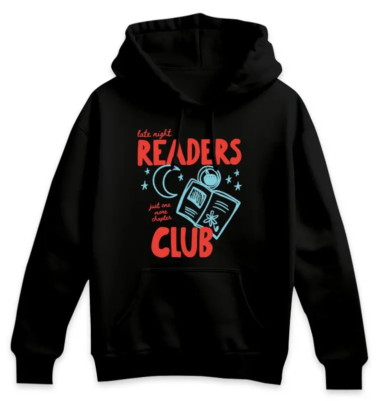 Late Night Readers Club Hoodie, Book Lover Gifts, Trendy Book Hoodie, Bookish Hoodie, Reading Shirt for Women, Bookworm Gift