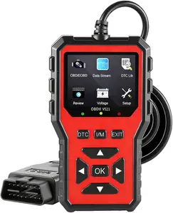 2026 Upgraded OBD2 Scanner Diagnostic Tool, Car Diagnostic Scanner, Check Engine Code - Mode 6, Mode 8, I/M Readiness, Live Data, Battery Voltage Check, Read & Clear Error Codes (Red)