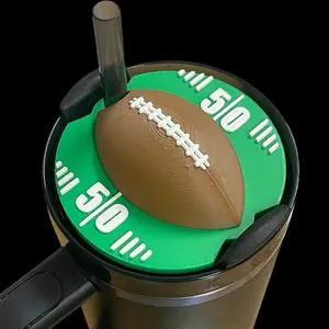 Sports Themed Tumbler Toppers for 30oz & 40oz Cups – Football, Baseball, Basketball ETC. 3D-Printed