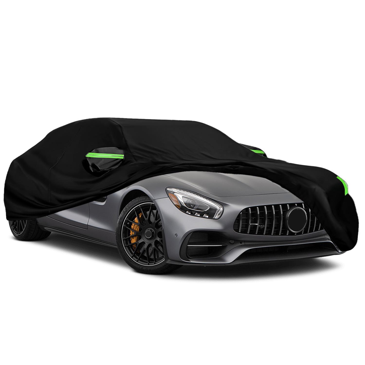 Full Car Cover, Universal Fit for Sedan 15.4-16.7 FT, Outdoor Waterproof All Weather Protector Snow Anti-UV Full Car Cover