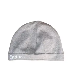 Endure Satin Lined Skull Cap - Gray Beanie with 'Endure' Embroidery