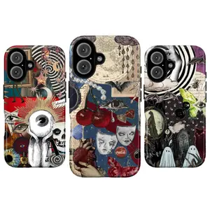 Gothic Horror Collage iPhone Case Collection – Surreal Ghost, Skull & Vintage Halloween Aesthetic Phone Covers for iPhone 16 15 14 13 12 11 X, Galaxy S24 S23 S22 S21 – Spooky Gift for Her & Him