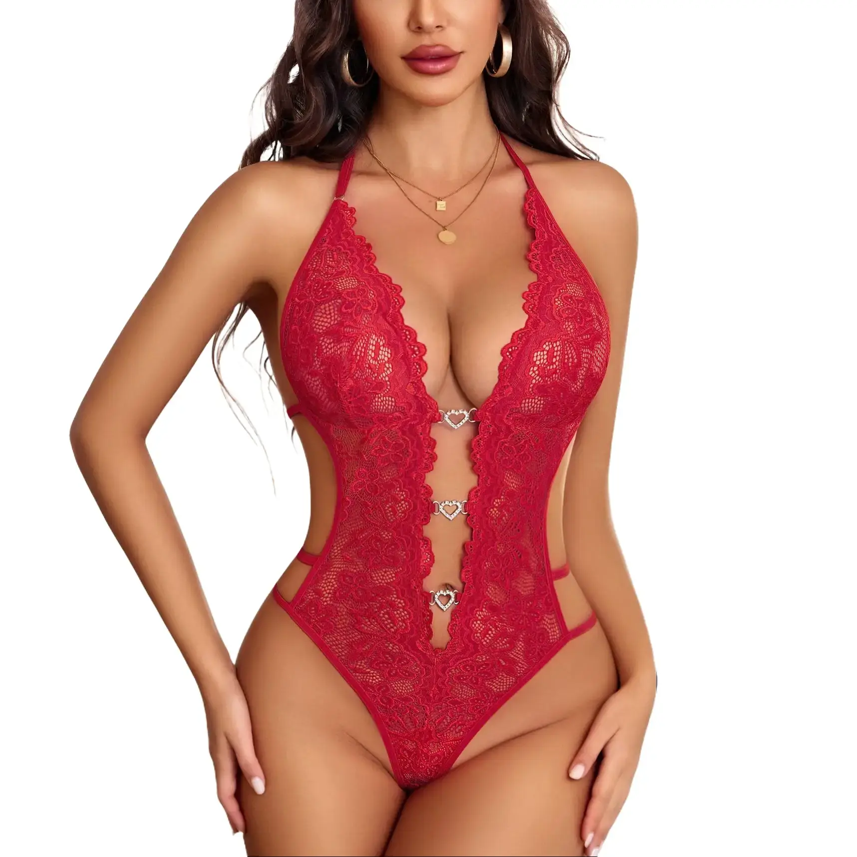 Avidlove Lingerie for Women Lace Bodysuit Halter Teddy Babydoll Avidlove Lingerie for Women Lace Bodysuit Halter Teddy Babydoll